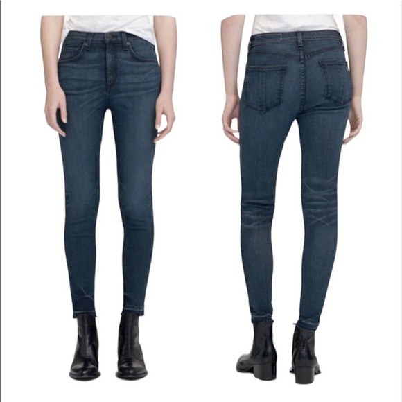 Rag&Bone High Rise Ankle Skinny Jeans - Picture 1 of 12
